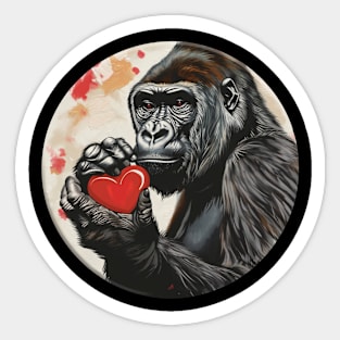 Gorilla Love Design Sticker